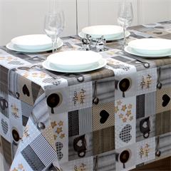 TOILE CIREE EN 140CM EUROPA CAFE BISCUIT