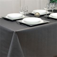 TOILE CIREE ELEGANCIA EN140CM SURFACE GAUFREE UNI GRIS ANTHRACITE