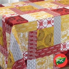 TOILE CIREE ECO-RESPONSABLE SANS PVC EN 137CM PROVENCE ROUGE
