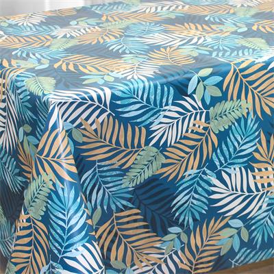 TOILE CIREE GIOIA EN 140CM FEUILLAGE BLEU 8032855010332