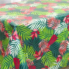 TOILE CIREE GIOIA EN 140CM FEUILLAGE KAKI