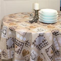 TOILE CIREE MOLLETON LUXE EN 140CM DEJEUNER BEIGE