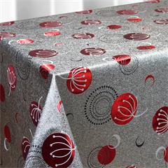 TOILE CIREE LOFT EN 137CM SURFACE MULTI-EMBOSSEE FLORAL ROUGE