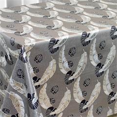 TOILE CIREE LOFT EN 137CM SURFACE MULTI-EMBOSSEE PLUME ARGENT