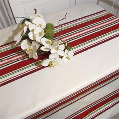 TOILE CIREE EN 140CM BAYADERE ROUGE - NF 8032855039869