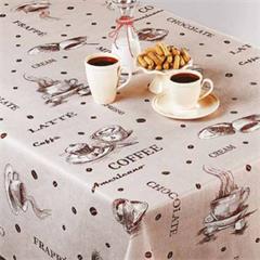 TOILE CIREE EN 140CM CAFE BEIGE