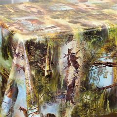 TOILE CIREE EN 140CM CHASSE
