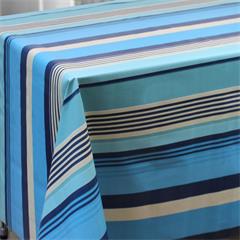 TOILE CIREE EN 140CM RAYURE BLEUE