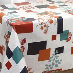 TOILE CIREE EN 140CM FLORAL FOND BEIGE