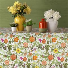 TOILE CIREE EN 140CM PRAIRIE FOND BLANC 8032855094202
