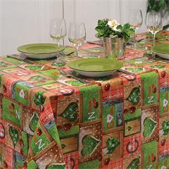 *TOILE CIREE FIBRANNE EN 140CM NATURE COCCINELLE