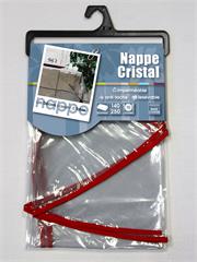 NAPPE CRISTAL UNI 15/100 RECT 140X200CM BIAIS COULEUR
