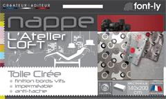 NAPPES LOFT RECT 140X250CM BORD VIF ENCART CARTON PHOTO