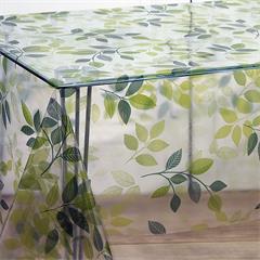 CRISTAL IMPRIME EN 140CM FEUILLE VERTE - NEW