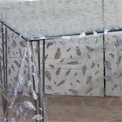 CRISTAL 55/100 IMPRESSION LASER EN 140CM FEUILLE ARGENTEE 4060/1