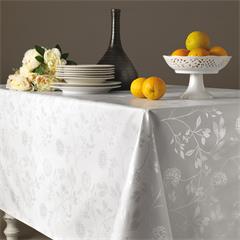 PROTEGE TABLE IMPRIME EN 140CM DAMASSE FLEUR BLANCHE 8032855088300