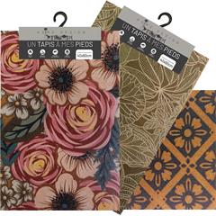 TAPIS WELCOME STYLE FLORAL IMPRIME 40X60CM
