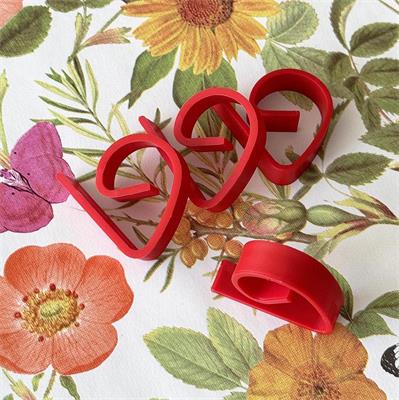 PINCE NAPPE PLASTIQUE ROUGE X4