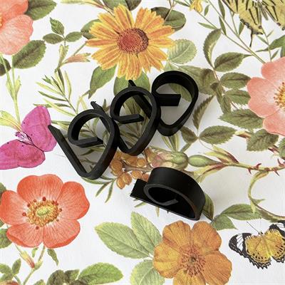 PINCE NAPPE PLASTIQUE NOIR X4