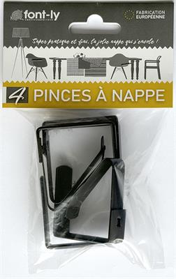 PINCE NAPPE FER NOIR X4